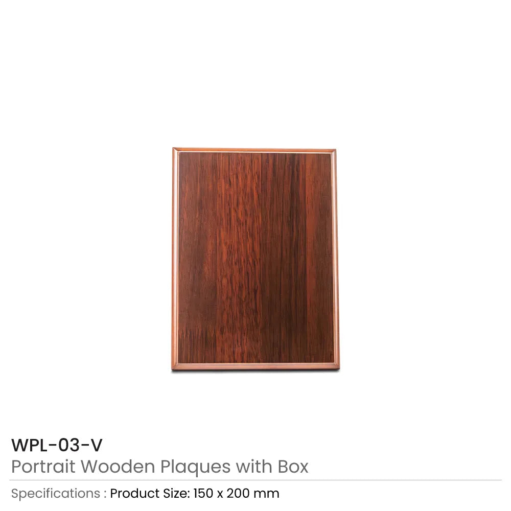 Portrait Wooden Plaques with Stand and Presentation Box