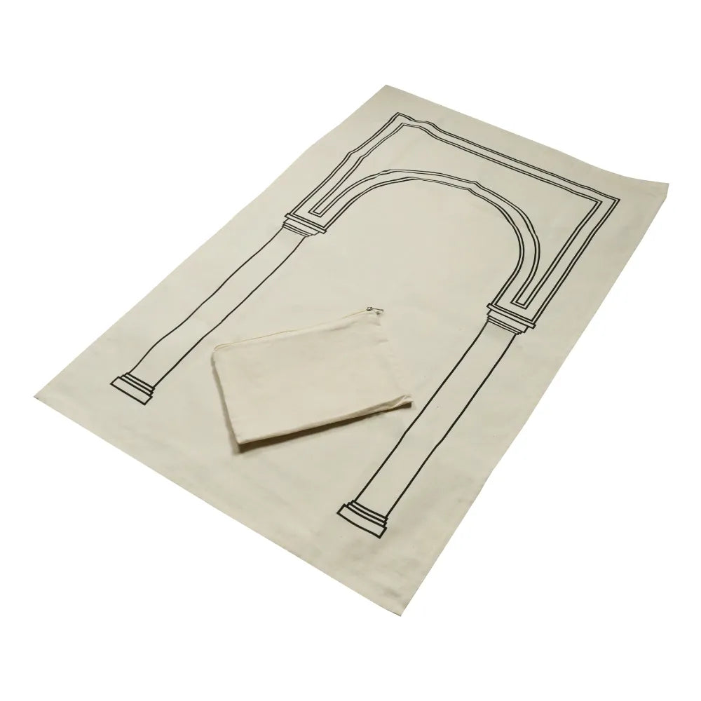 Prayer Mat with Pouch, Cotton Material, Eco-Friendly & Portable