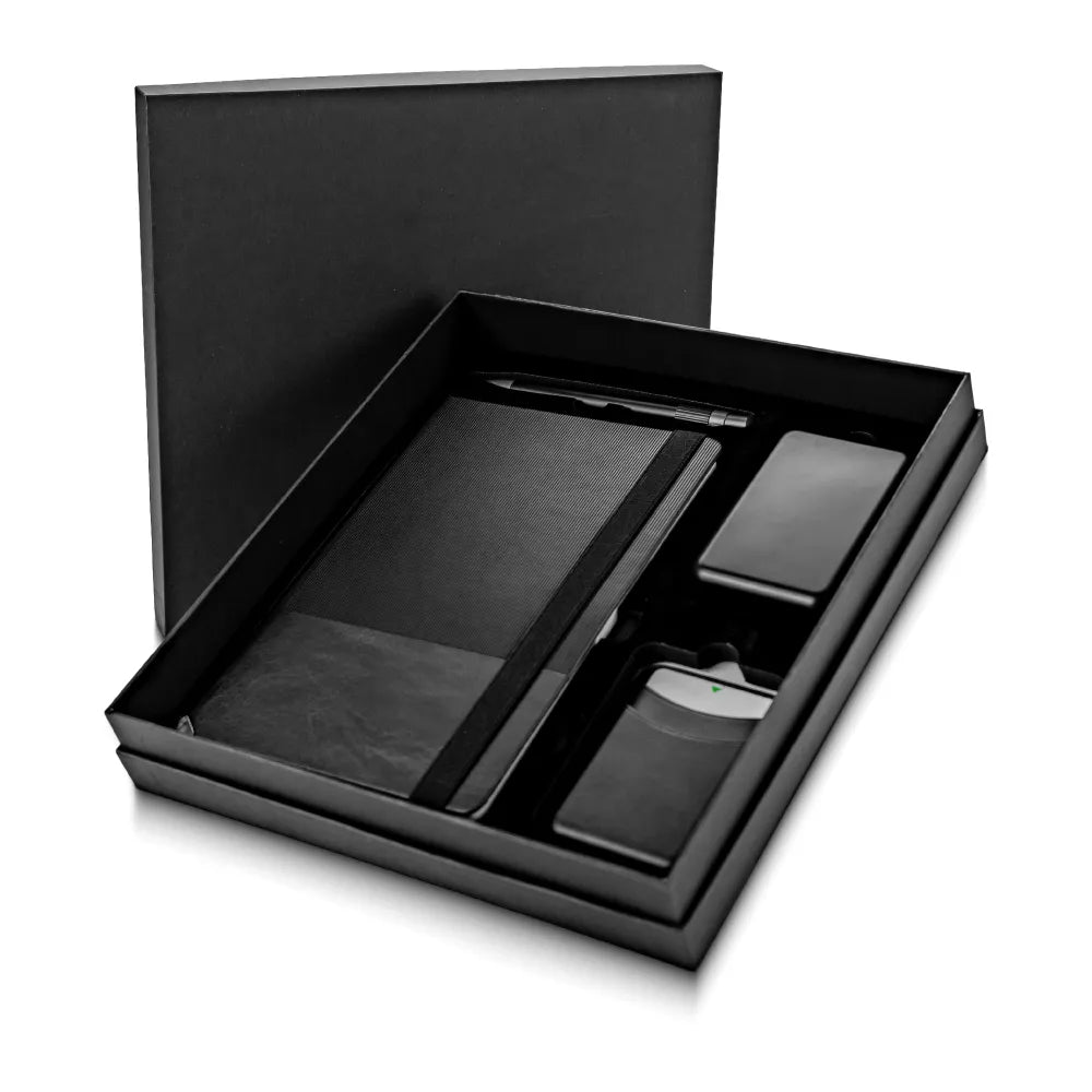 Promotional Office Gift sets in Black Square Premium Gift Box