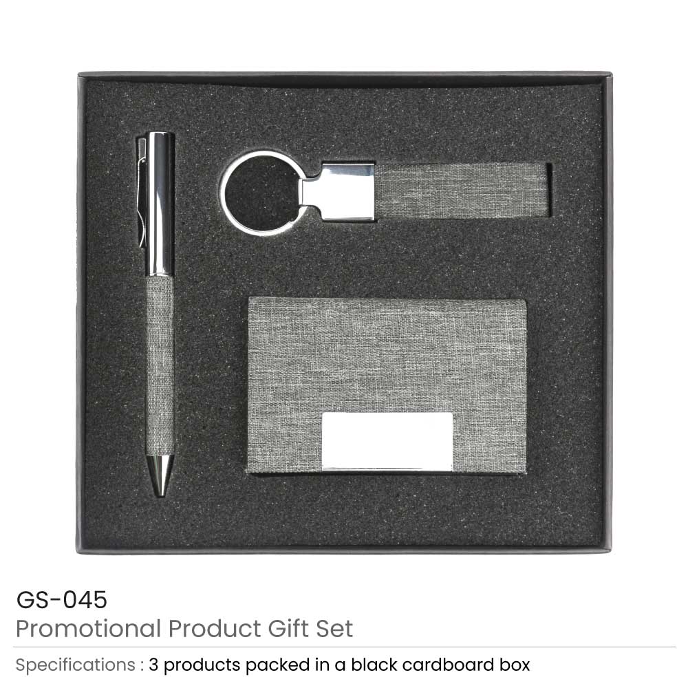 50 Promotional RPET Gift Sets with Black Cardboard Gift Box