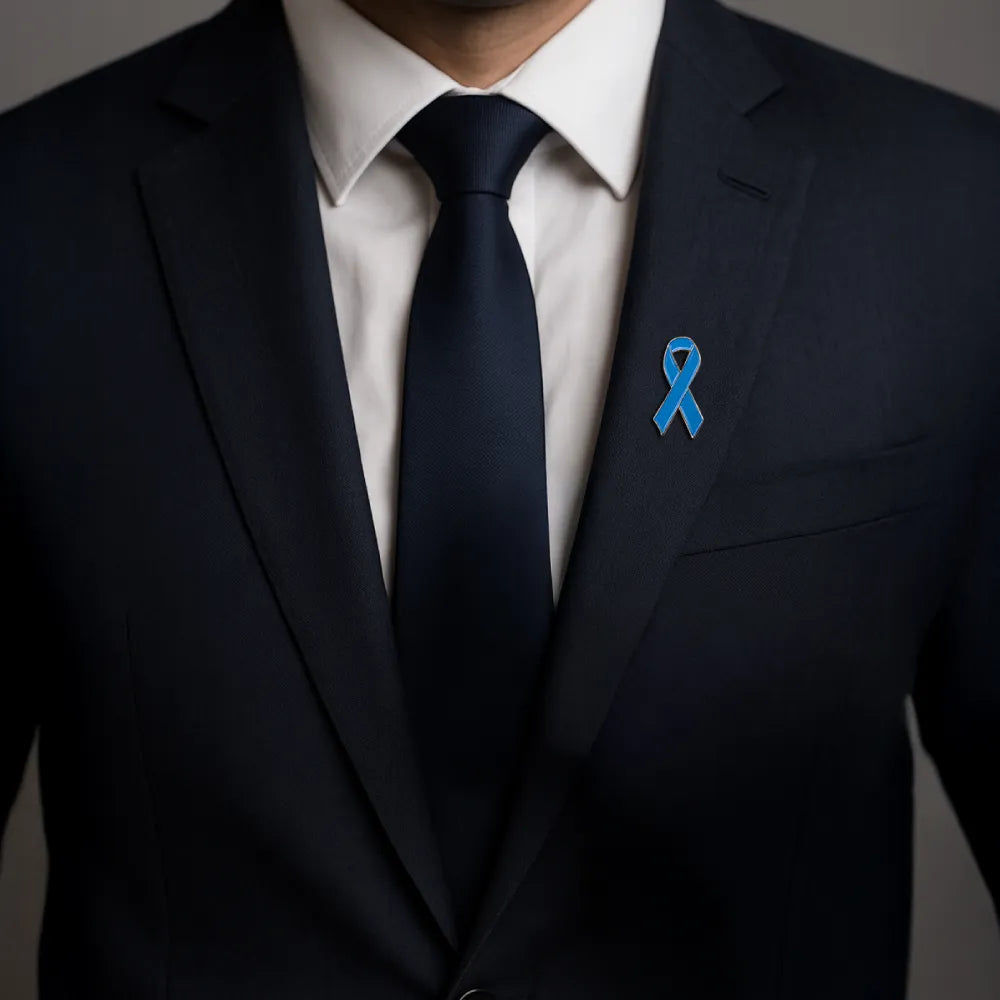 Prostate Cancer Awareness Logo Metal Badges with Magnet Attachment