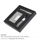 40 RPET Pen, Card Holder and Keychain Gift Sets