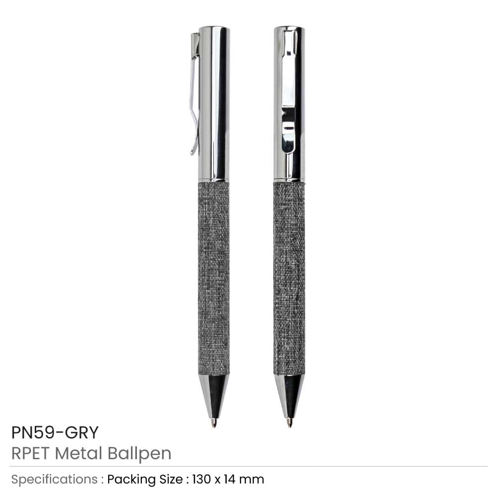50 RPET Metal Ball Pens