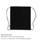 200 Recycled Drawstring Cotton Bags
