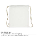 200 Recycled Drawstring Cotton Bags