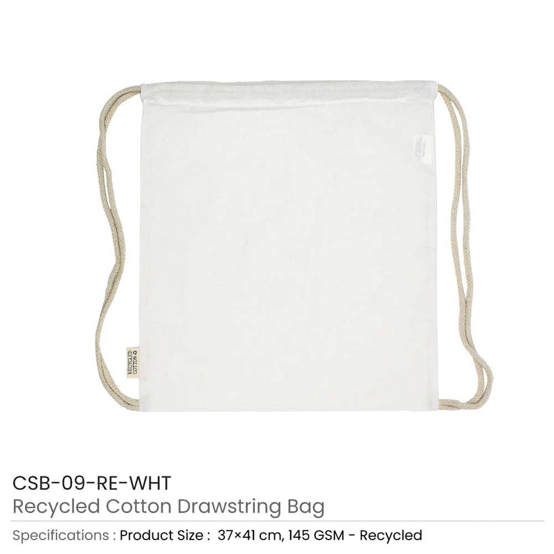 200 Recycled Drawstring Cotton Bags