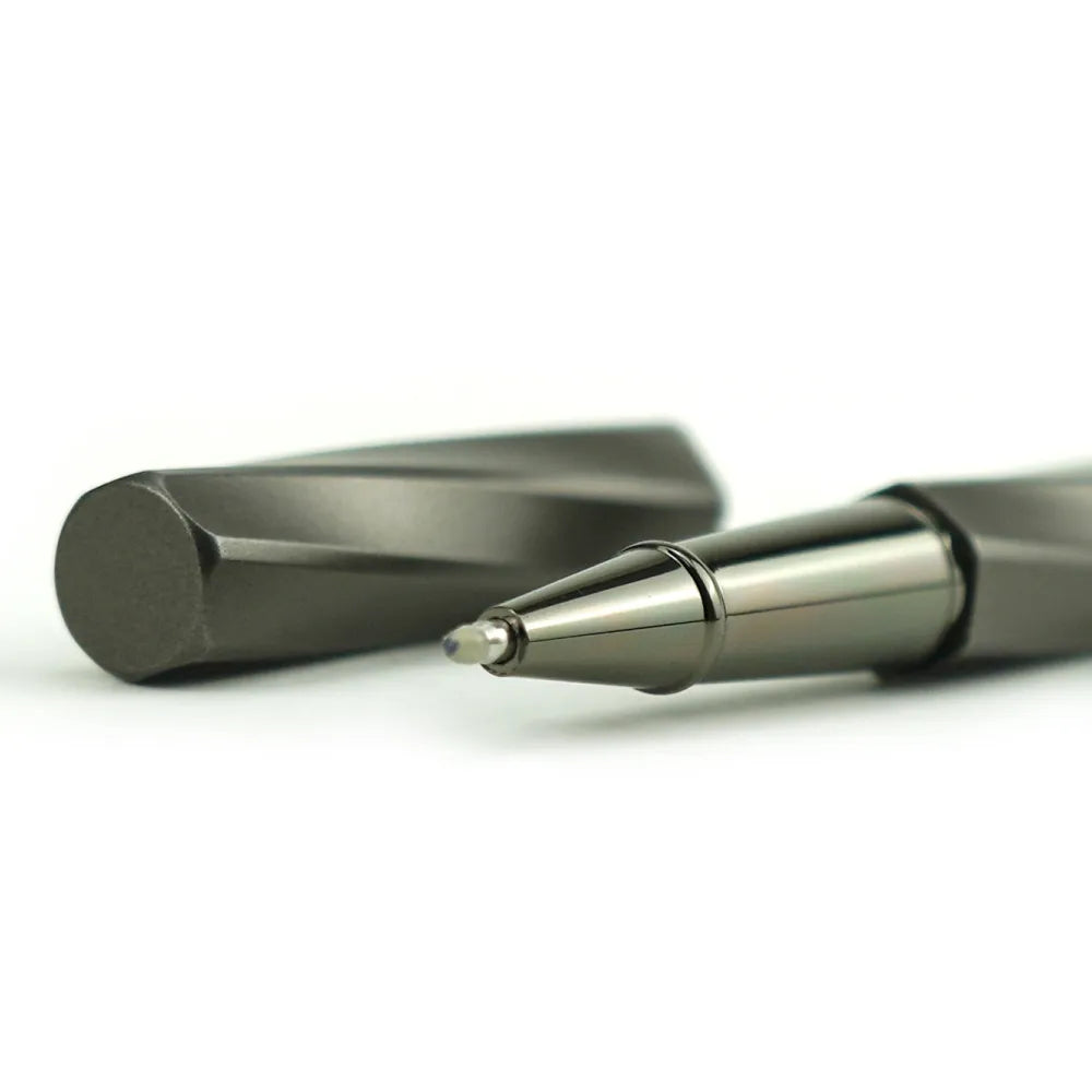 Rollerball Pens Swirl Design in Gunmetal Finish with PU Leather Box