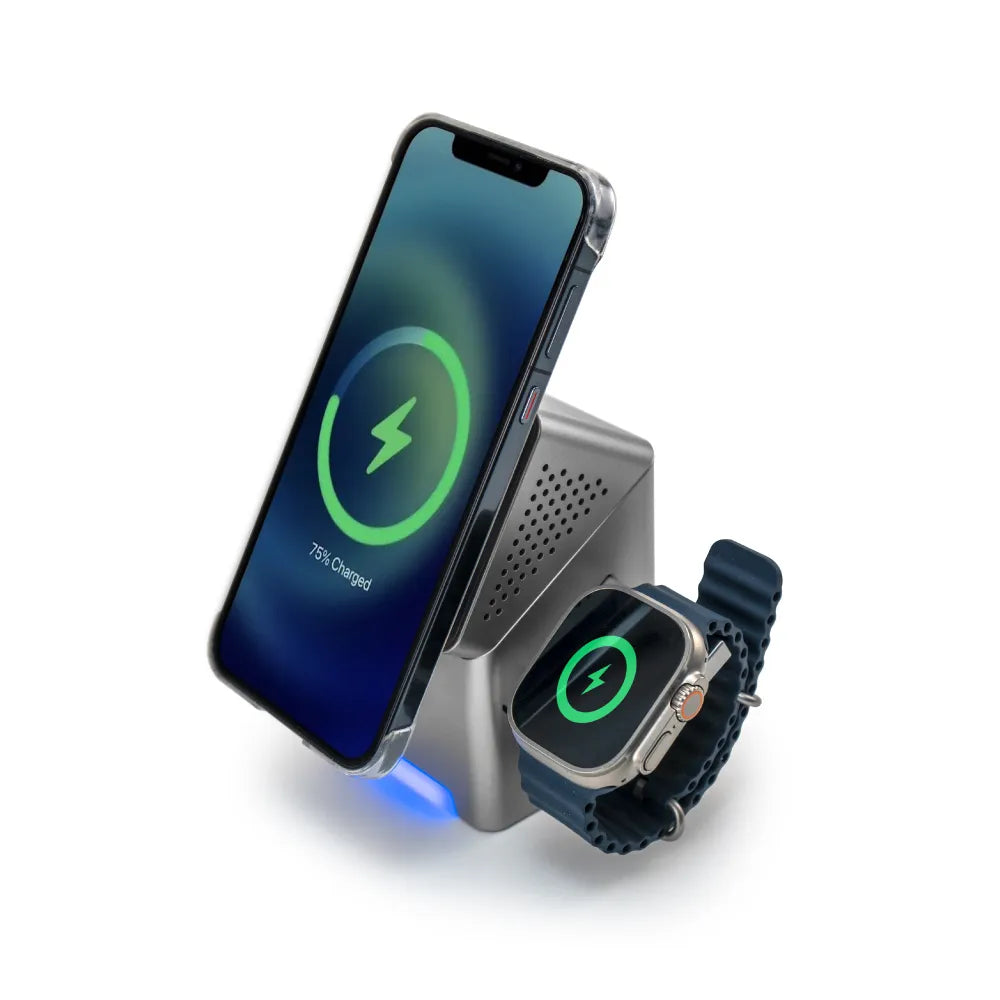 3-in-1 Rotating Wireless Charging Station 15W Fast Charging
