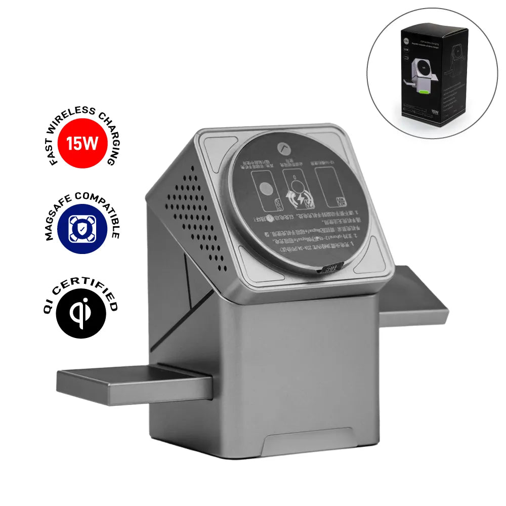 3-in-1 Rotating Wireless Charging Station 15W Fast Charging