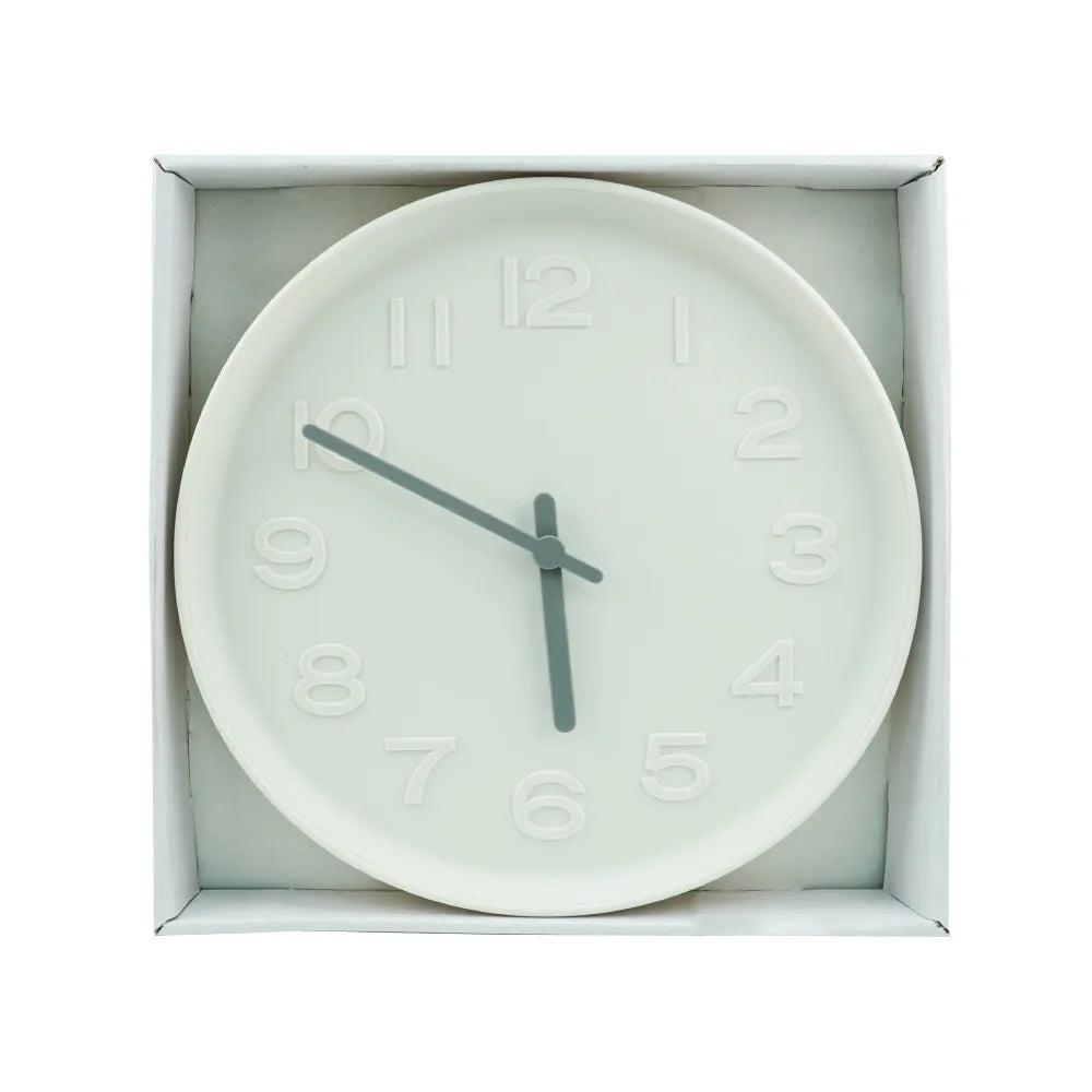 Round Analog Wall Clock Matte Finish White