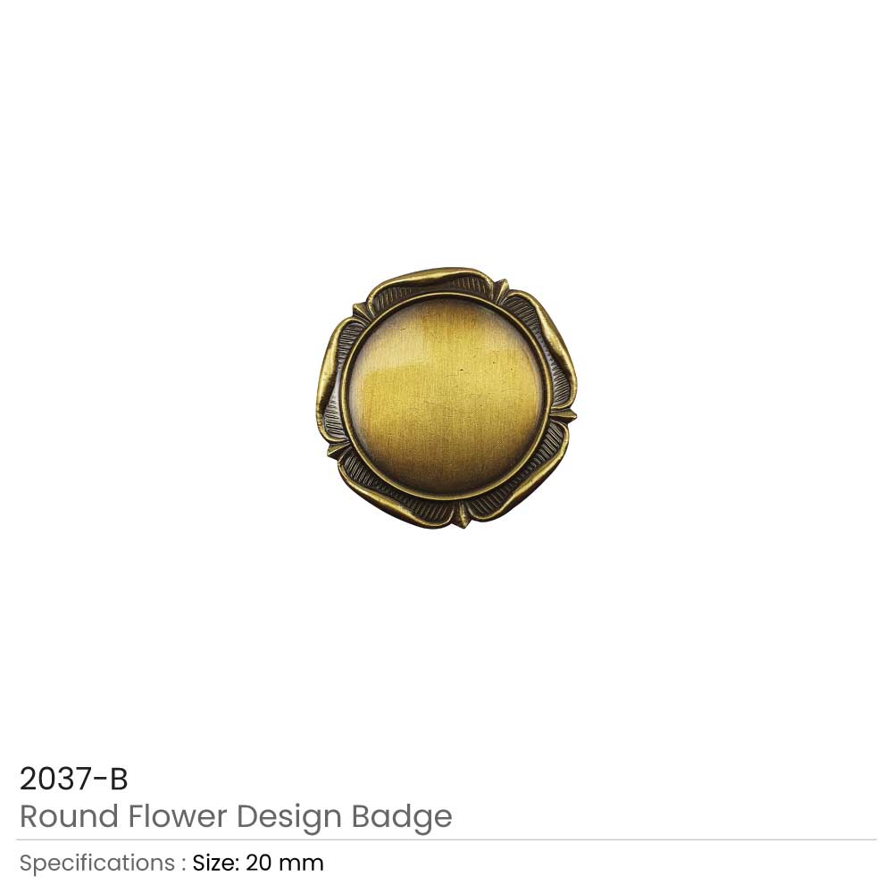 Round Flower Design Logo Badges