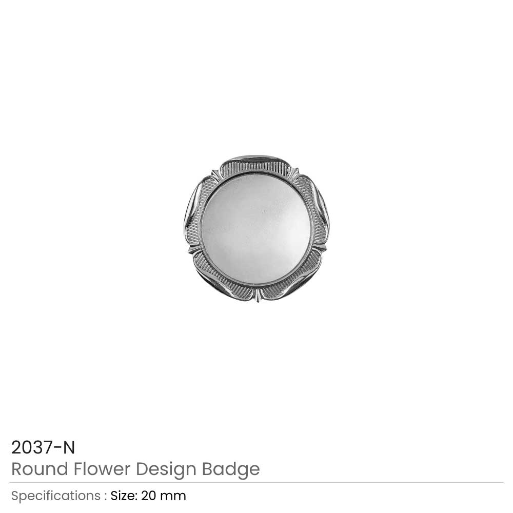 Round Flower Design Logo Badges