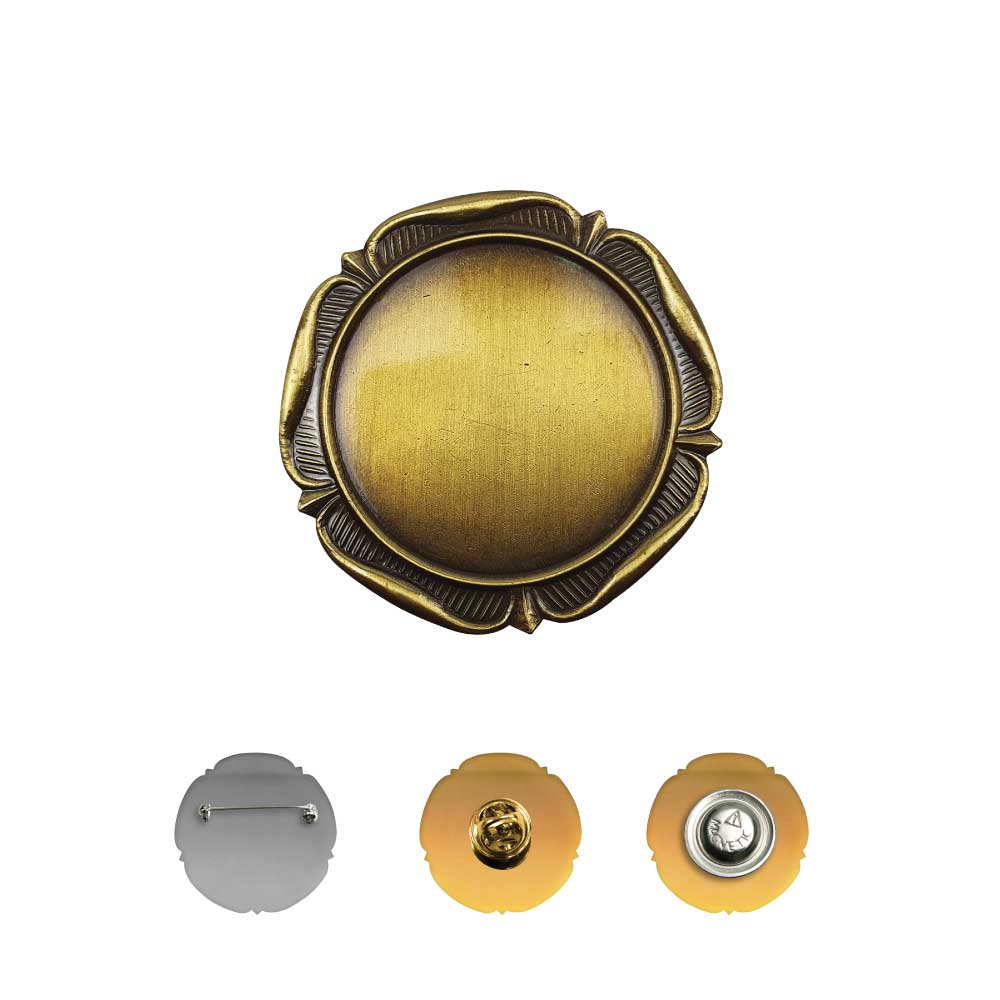 Round Flower Design Logo Badges