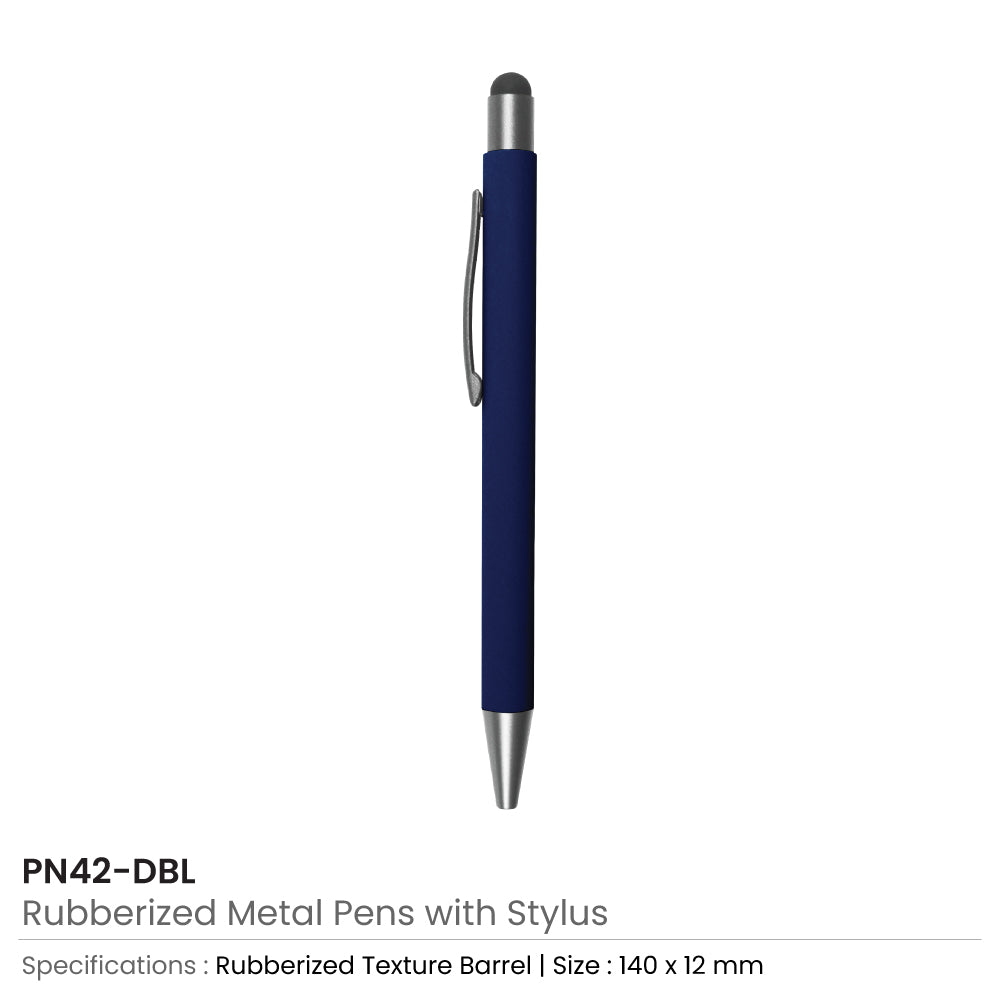 Rubberized Stylus Metal Pens