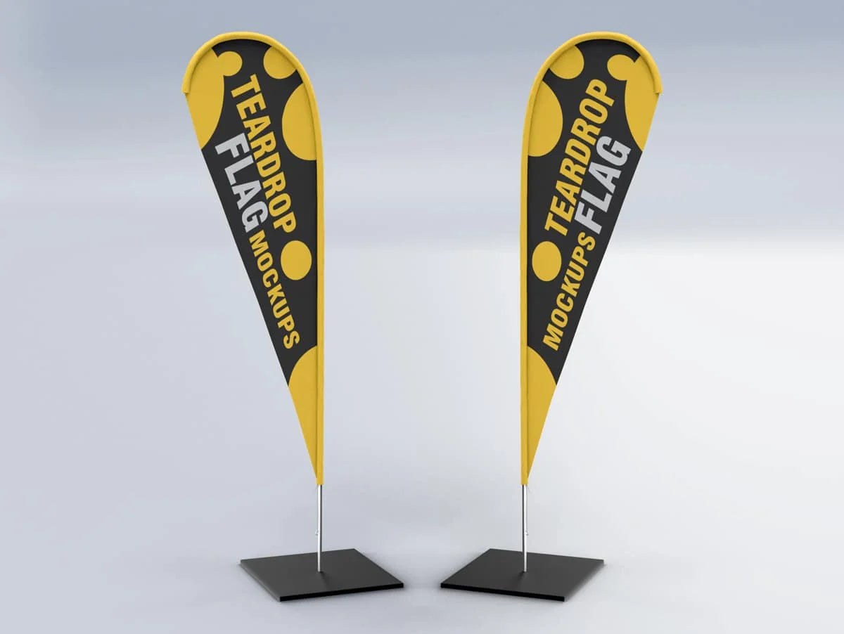 1 Tear Drop Flag (Medium) – 110x262cm