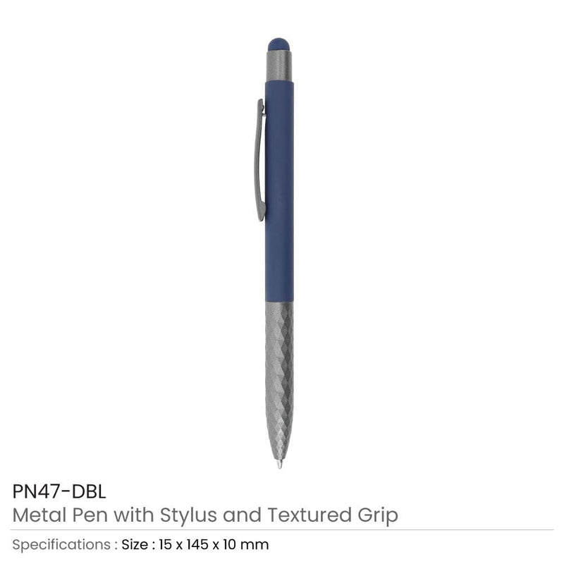 500 Stylus Metal Pens with Textured Grip