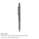 500 Stylus Metal Pens with Textured Grip