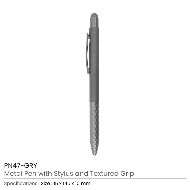 500 Stylus Metal Pens with Textured Grip