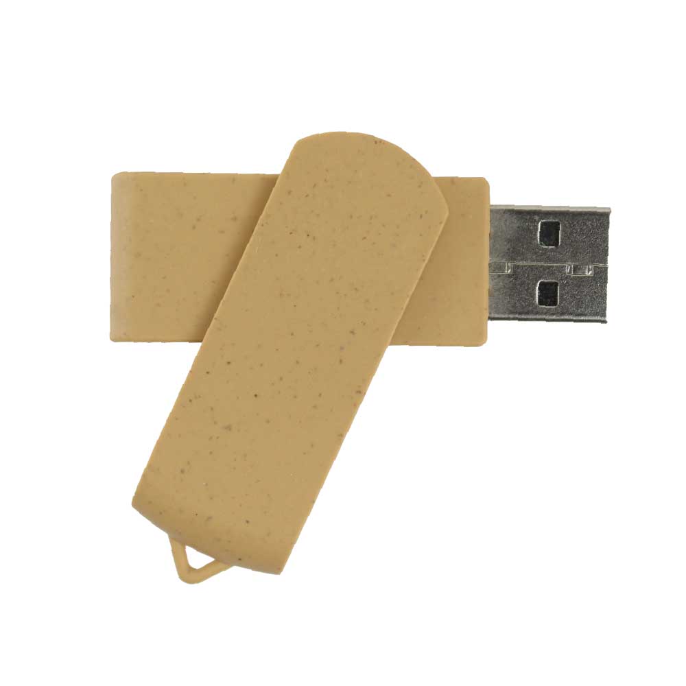 50 Wheat Straw Swivel USB Flash Drives 4GB