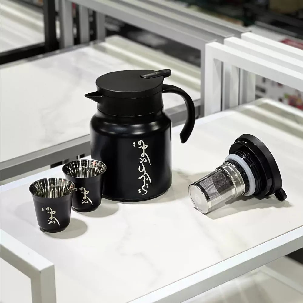 Arabic Tea & Coffee Pot with Cups Set 1000 ml