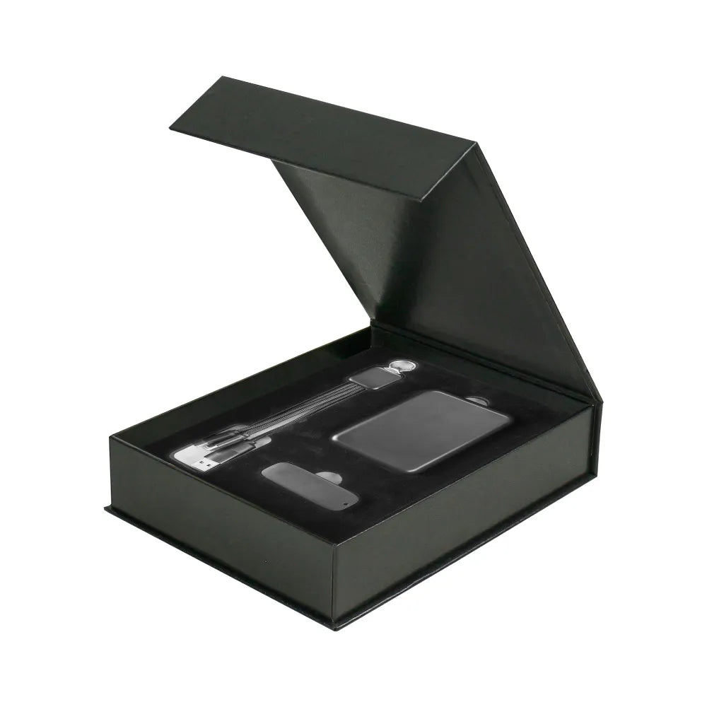 Premium Corporate Tech Gifts in Black Magnetic Closure Gift Box