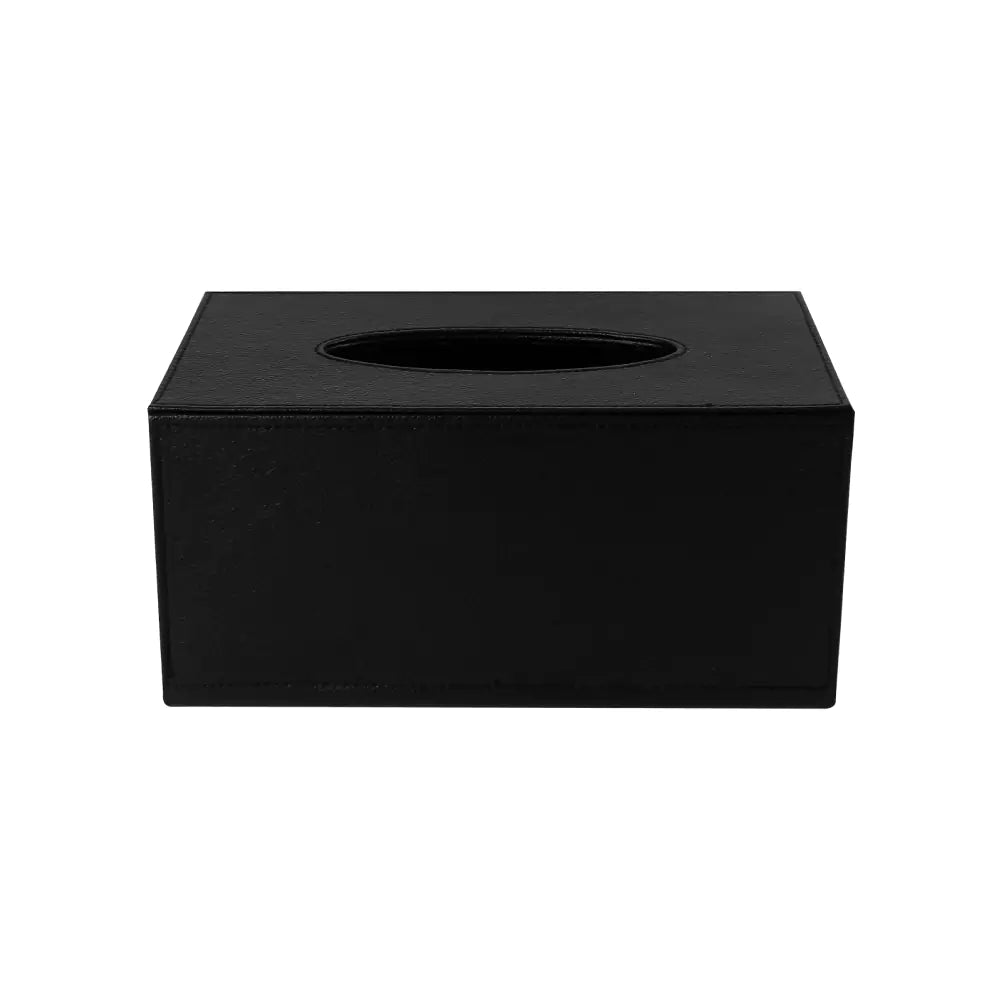 Tissue Box in PU Leather Material Black Color