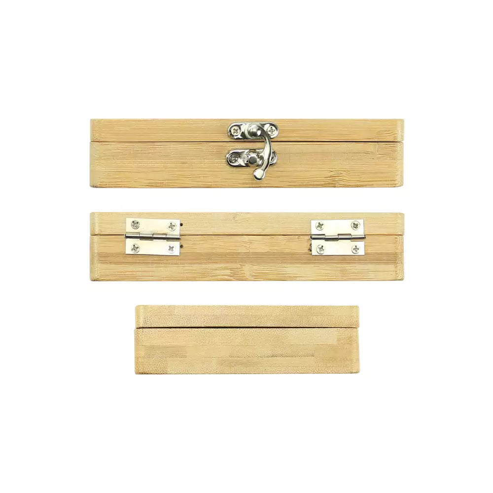 Tool Kit in Bamboo Box with Silver Lock