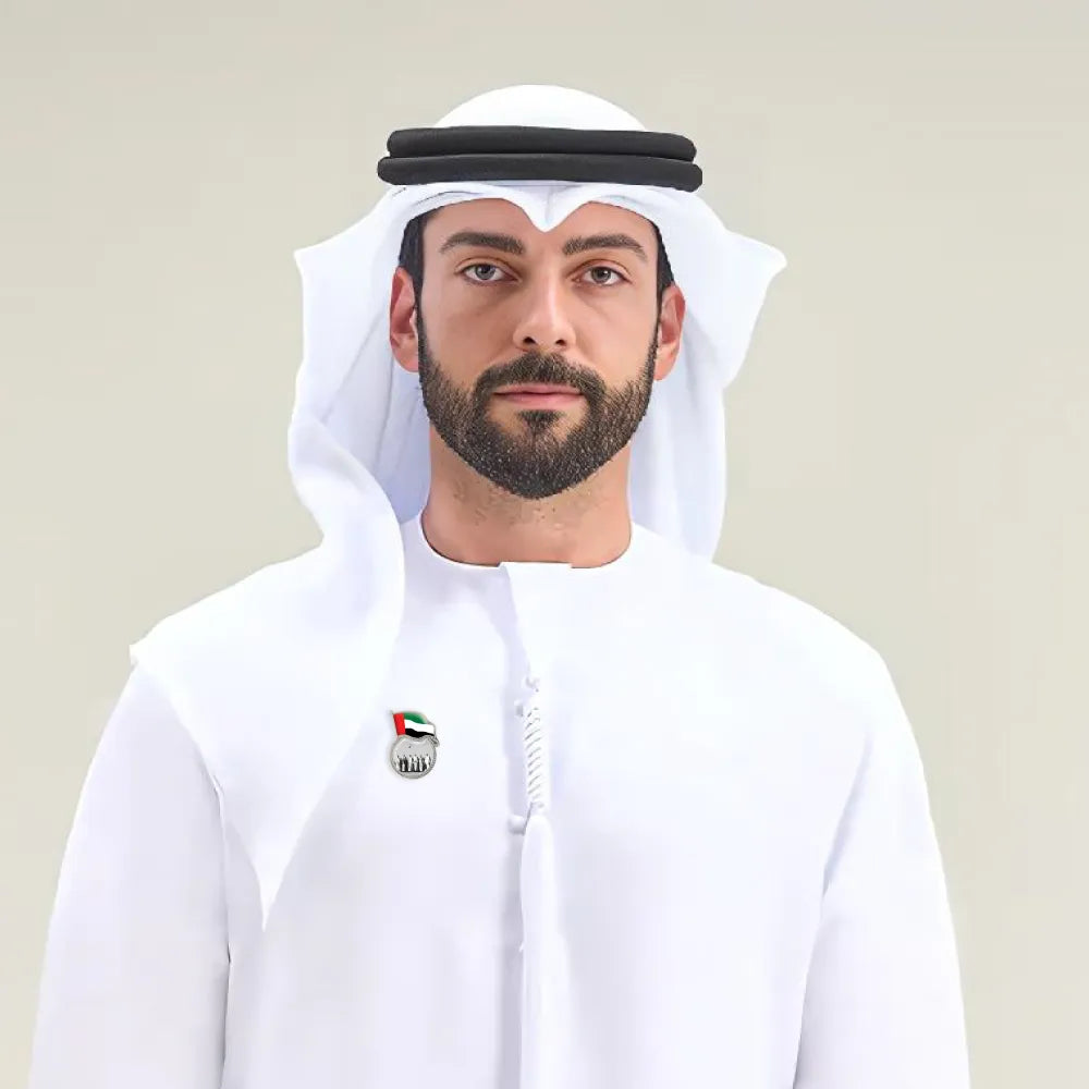 UAE Flag Design Badges in Metal with Attachment