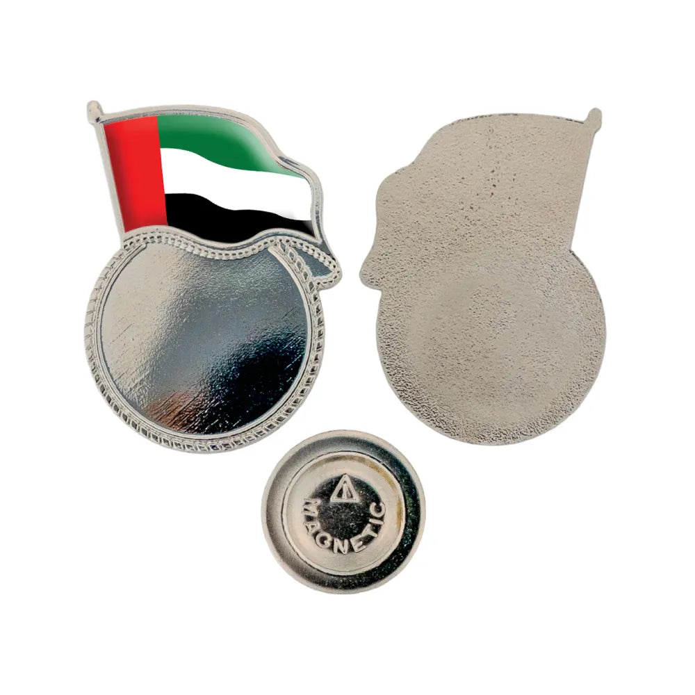 UAE Flag Design Badges in Metal with Attachment