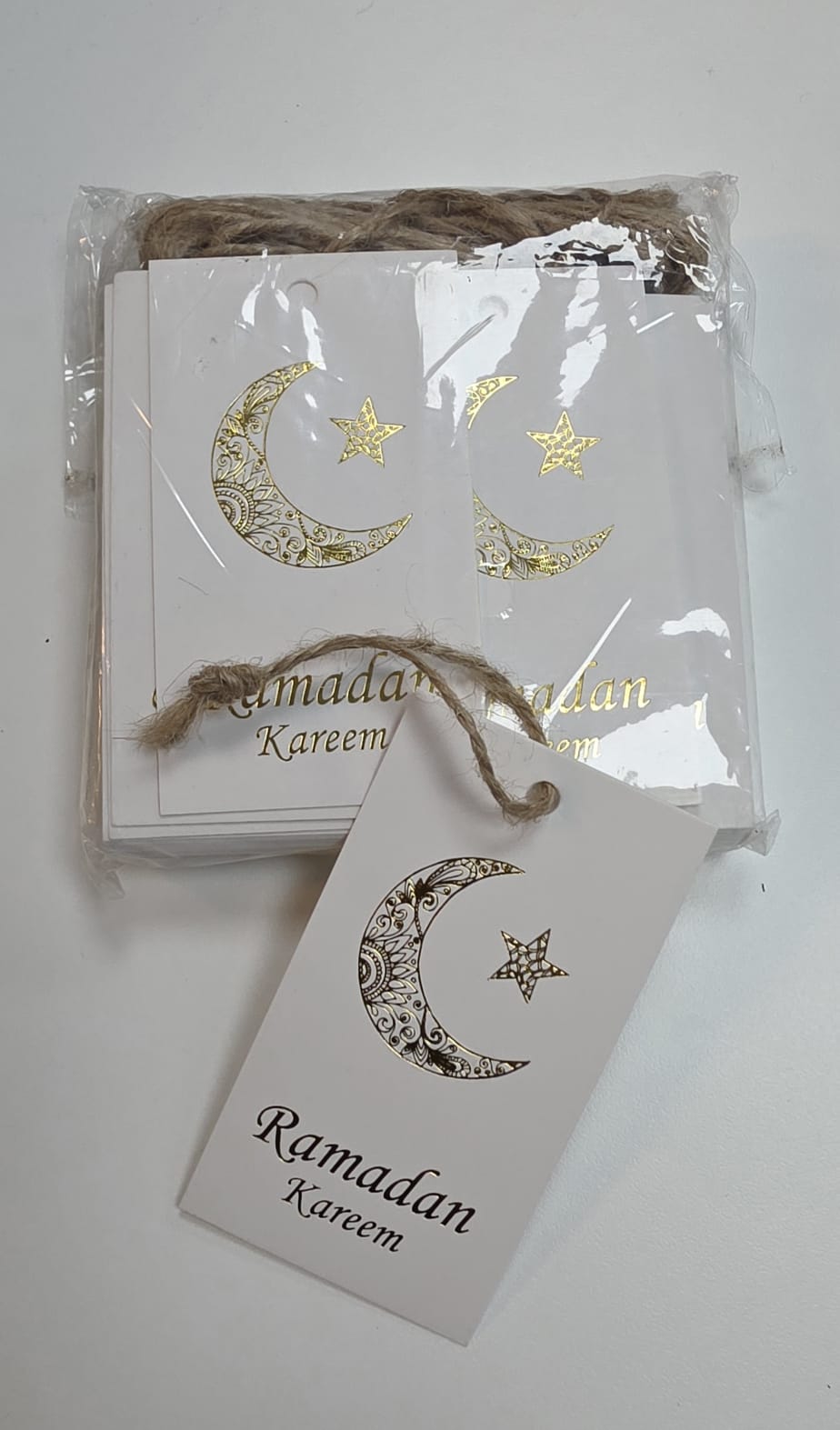 Ramadan Tags with Gold Foil-Black