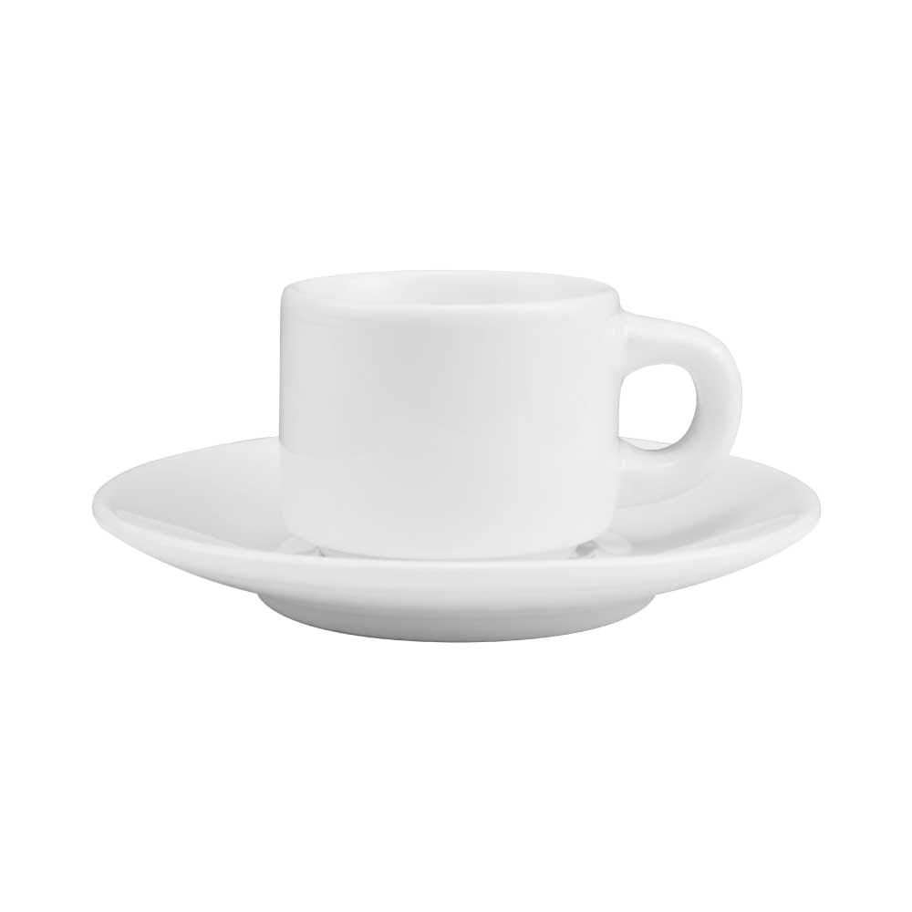 50 White Cup and Saucer 77ml