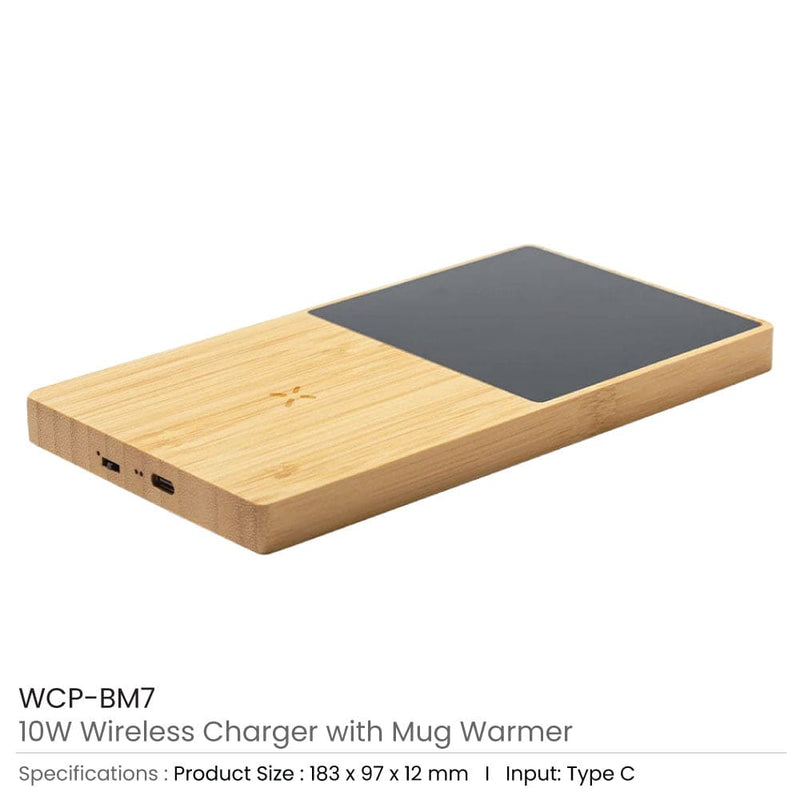 60 Eco-Friendly Wireless Charger with Mug Warmer | 10W | Type C