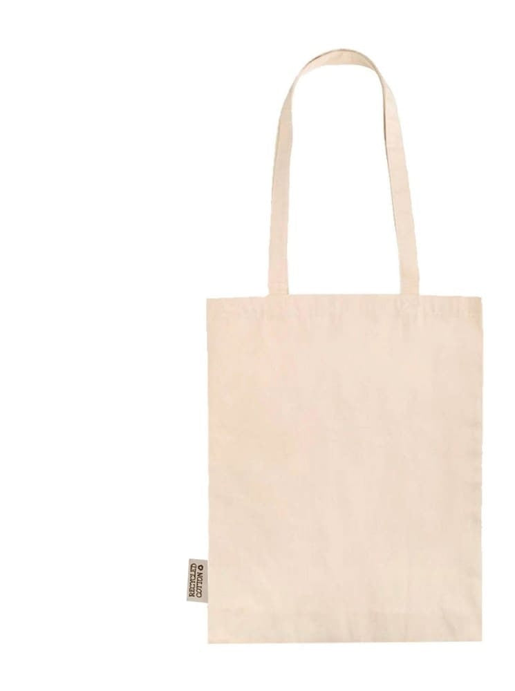 ABLAR GRS-certified recycled cotton tote bag in natural, branded corporate gift