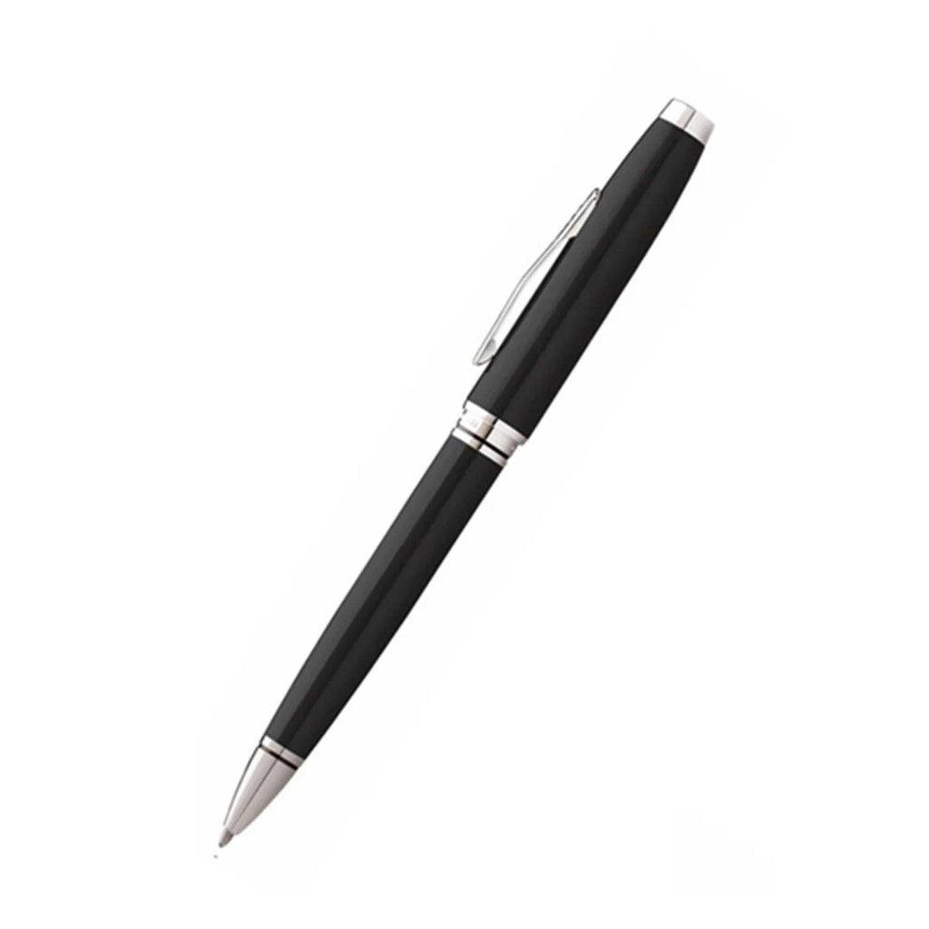 Coventry Black Lacquer with Polished Chrome Appointments Ballpoint Pen (Blue Ink)
