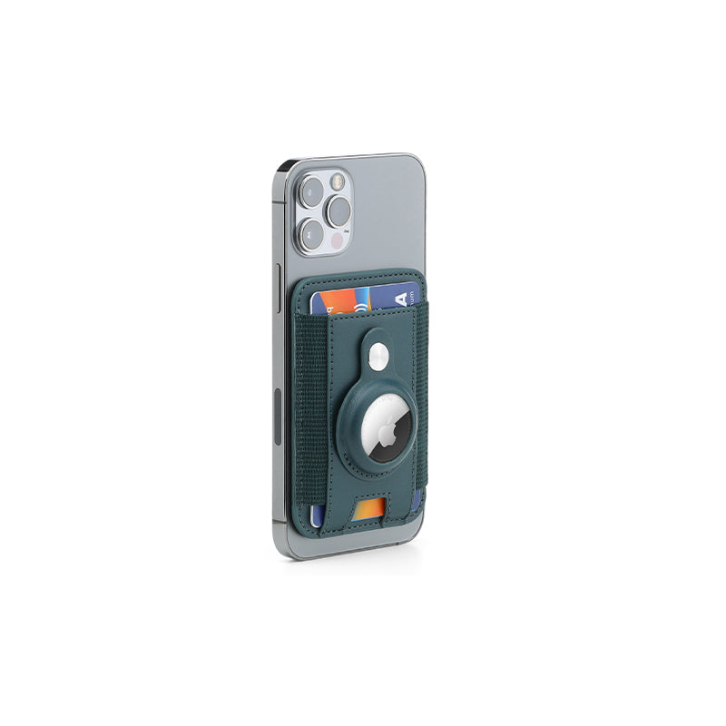 MARZ - Santhome® Magnetic Phone Cardholder with Santhome Tag Pocket - Dark Green