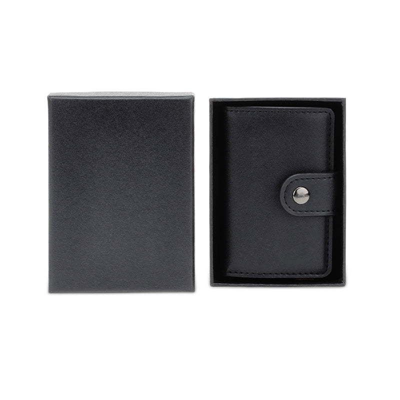 FLORINA - RFID PU Slim Cardholder Wallet - Black