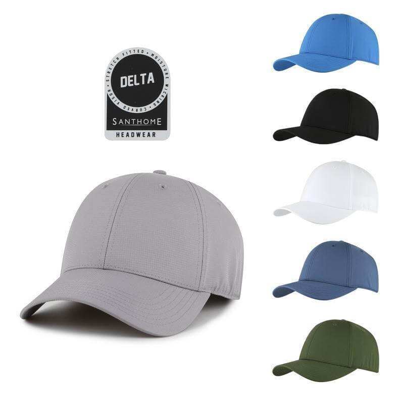 DELTA - Santhome® DryNCool® Performance Stretch-Fitted Cap - White