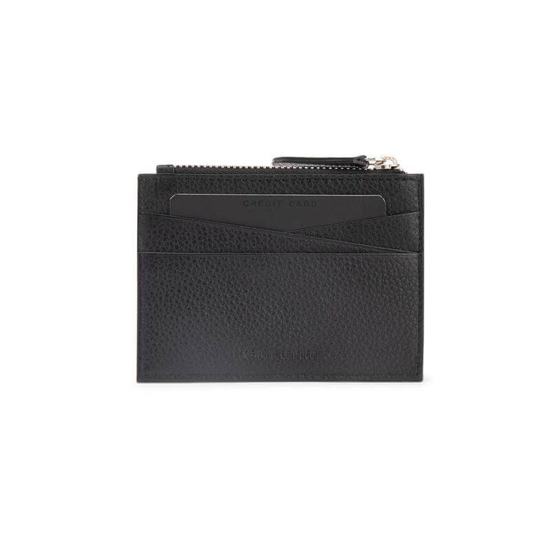 CROSS Pebble Leather Ladies' 6CC Zip Card Holder - Black