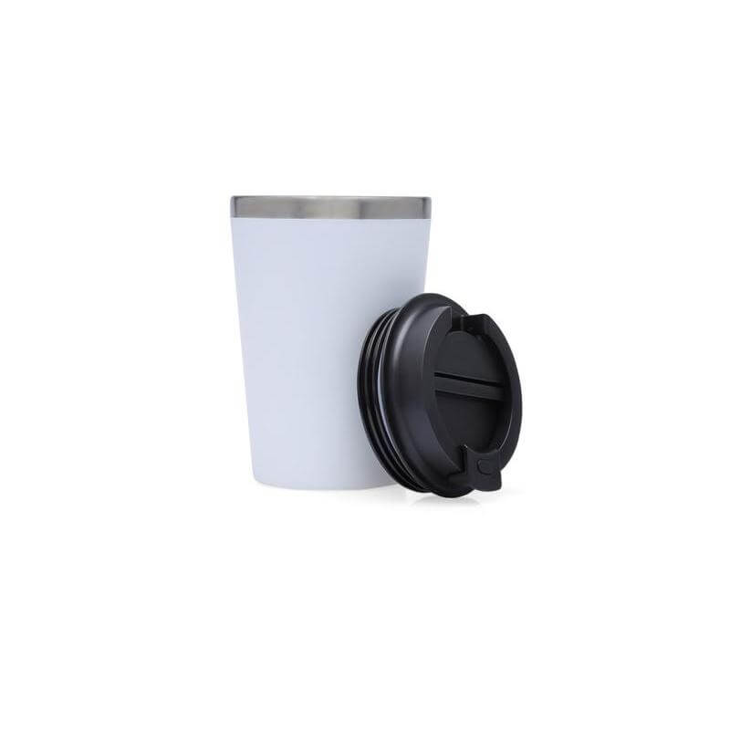MOSS - Giftology Steel/PP Double Wall Tumbler - 350ml - White