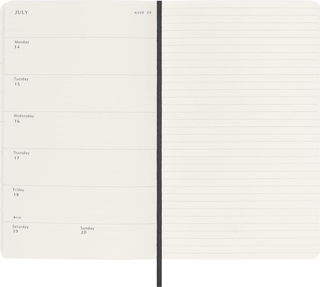 Moleskine 2025 Weekly 12M Planner - Soft Cover - Large