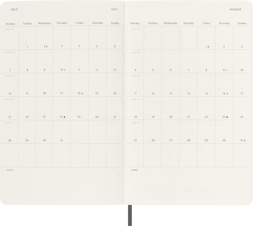 Moleskine 2025 Daily 12M Planner - Soft Cover - Large