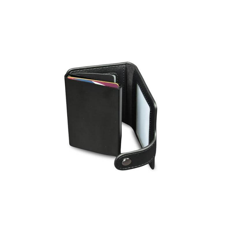 REINE - Set of RFID Card Holder, Key Chain and Pen - Black