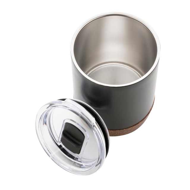 GOUDA - Hans Larsen Vacuum Mug With Cork Base - Black