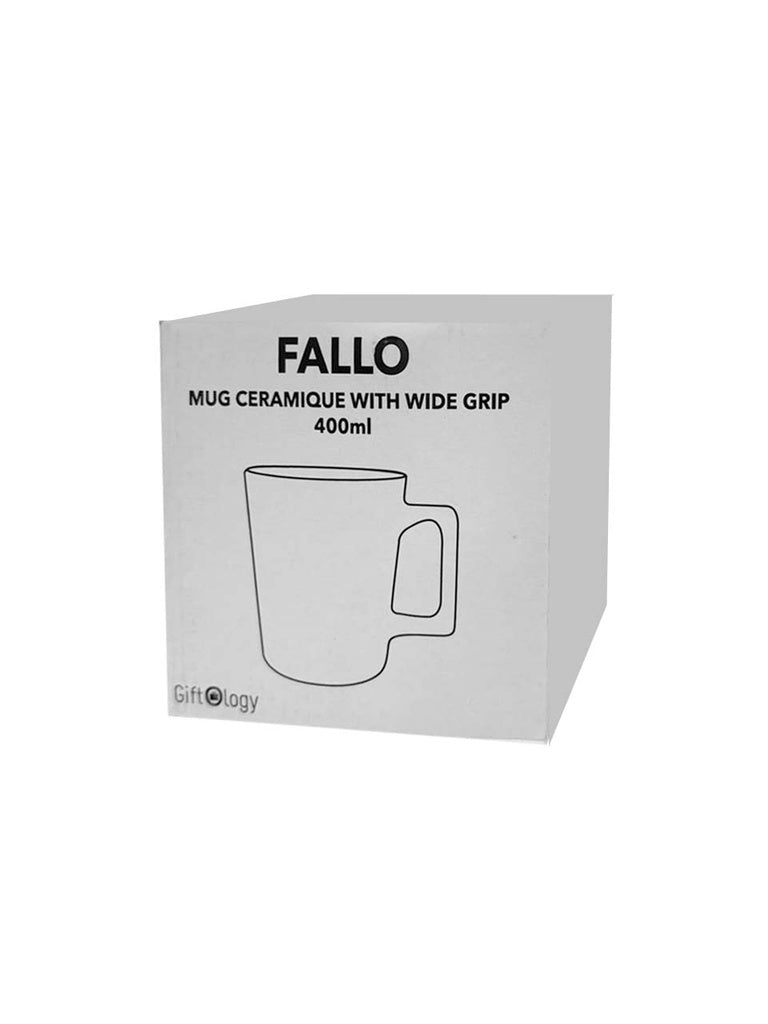 FALLO - Giftology Ceramic Cup with Wide Grip 400 ml - Black