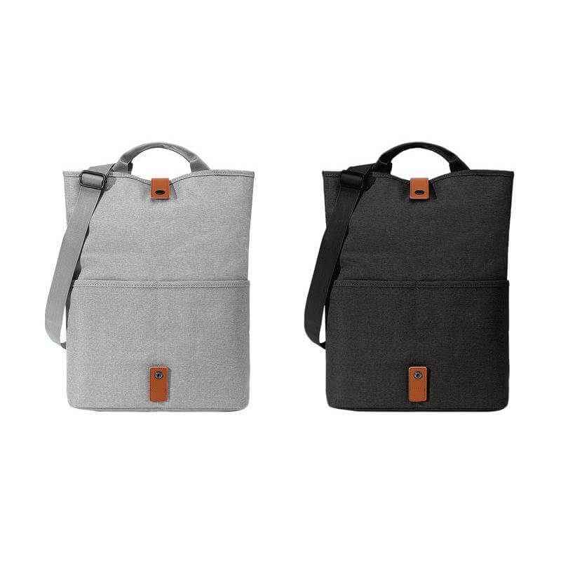 LORETTO - SANTHOME 2-in-1 Messenger & Tote Bag - Light Grey