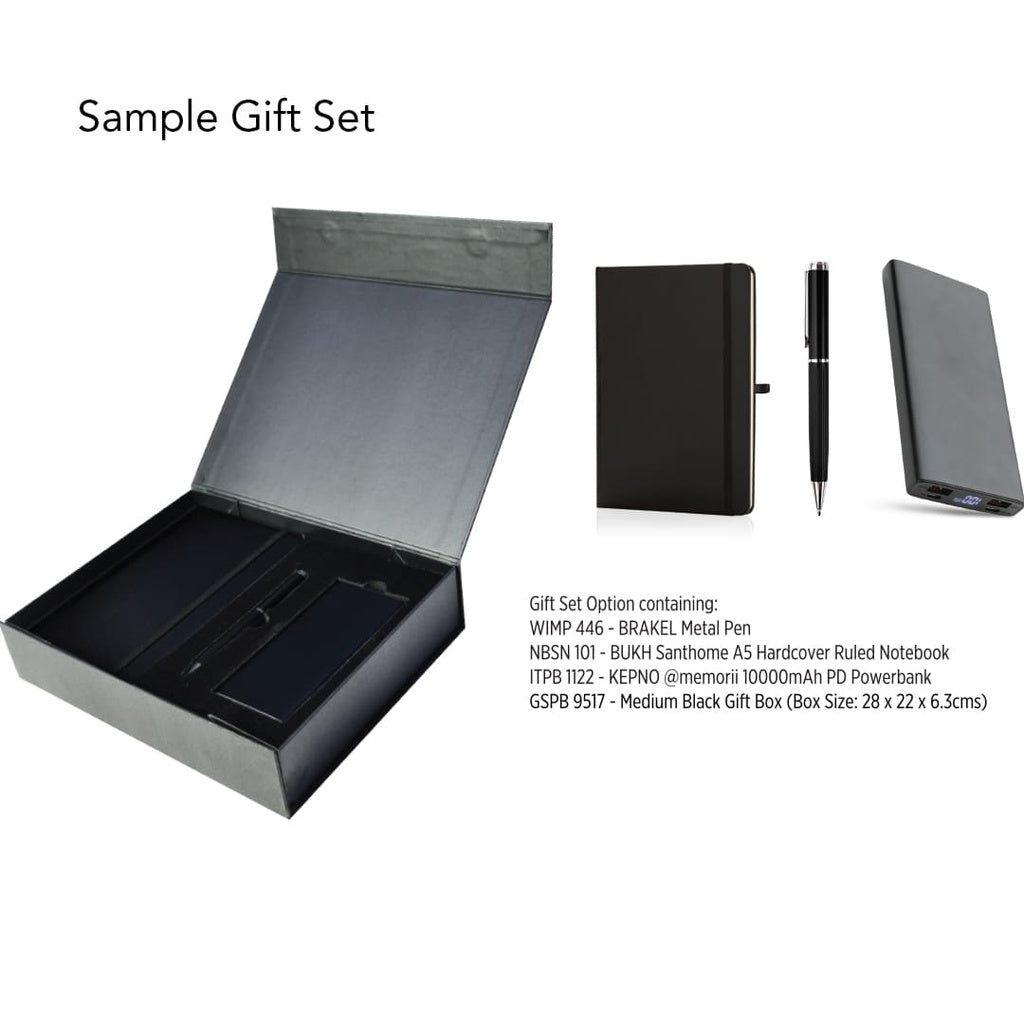 Gift Set Packaging with Magnet Closing (Medium) - Black