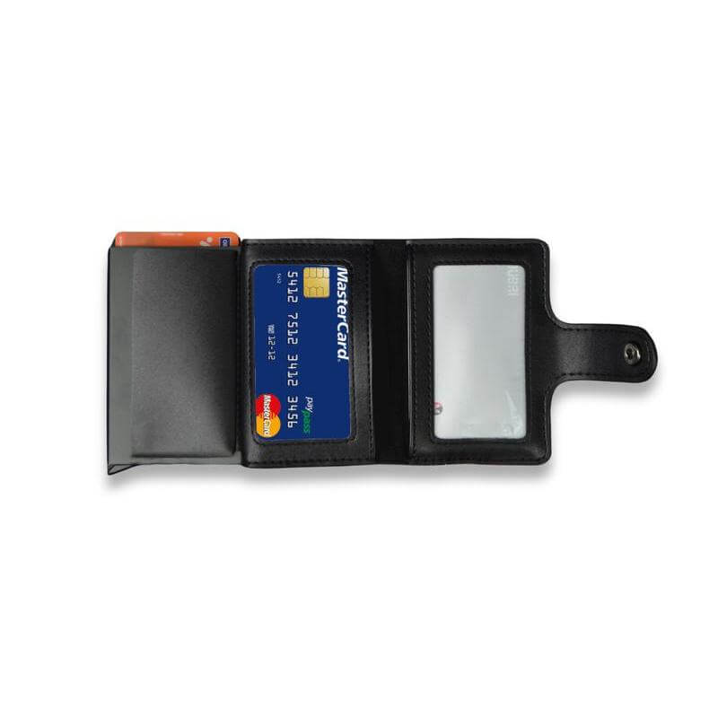 REINE - Set of RFID Card Holder, Key Chain and Pen - Black