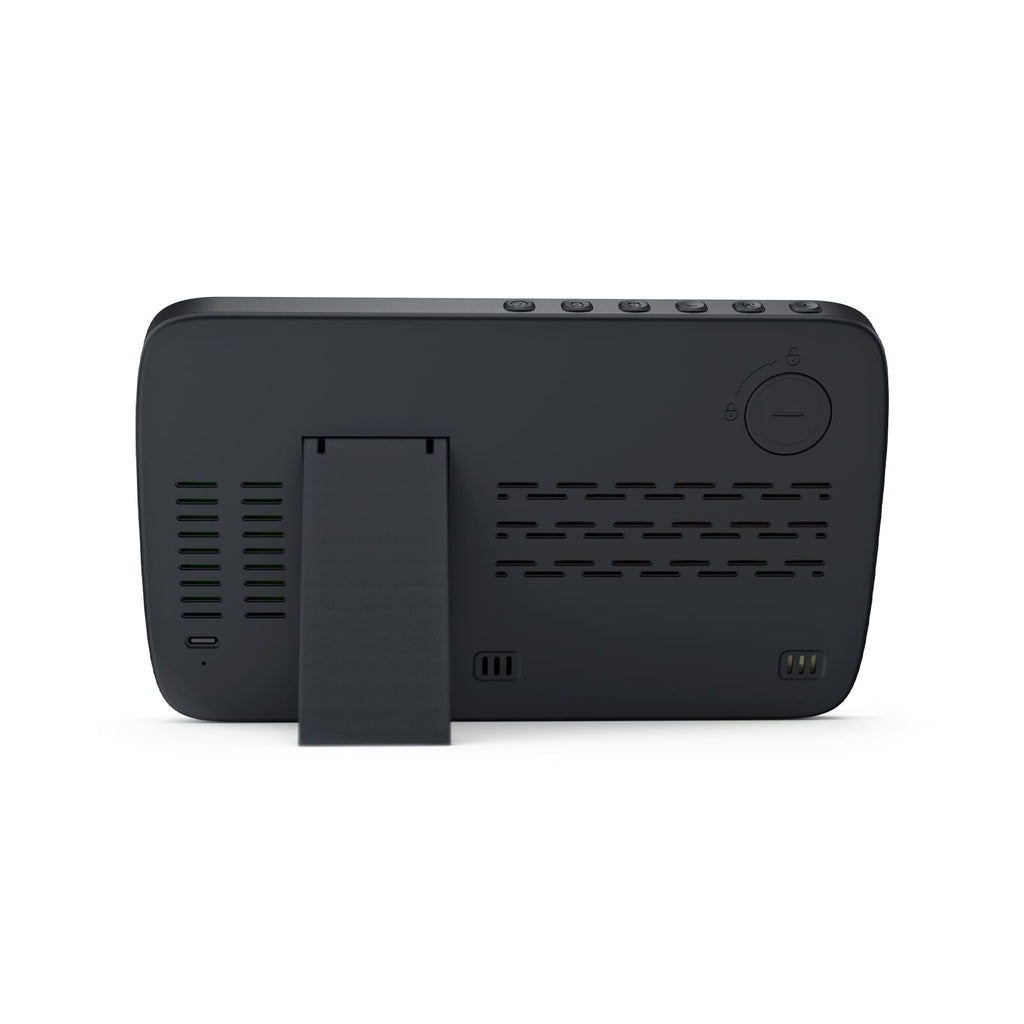 RISE - Giftology Digital Alarm Clock & Wireless Charger - Black