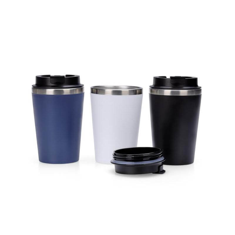 MOSS - Giftology Steel/PP Double Wall Tumbler - 350ml - White