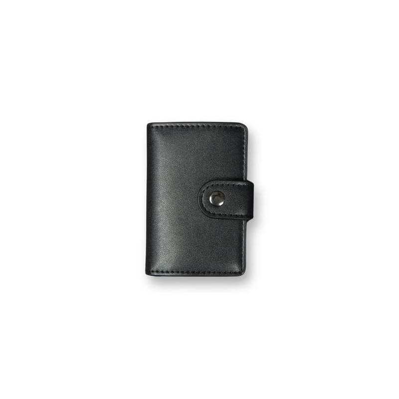 REINE - Set of RFID Card Holder, Key Chain and Pen - Black